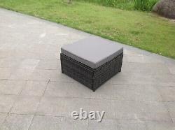 Rattan Big Footstool Outdoor Garden Furniture patio furniture grey