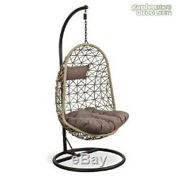 Rattan Cocoon Hanging Egg Chair Swing Wicker Garden Furniture In Or Outdoor