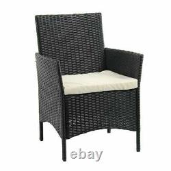 Rattan Coffee Table Chairs Garden Set Bistro Furniture 2Seater Balcony Outdoor