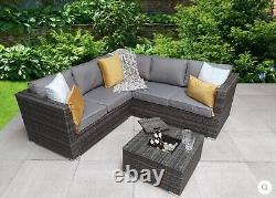 Rattan Corner Garden/Patio Sofa Furniture Set (Signature Weave Georgia)