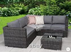 Rattan Corner Garden/Patio Sofa Furniture Set (Signature Weave Georgia)