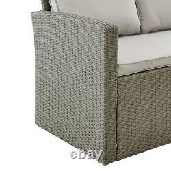 Rattan Corner Group Garden Furniture Set Outdoor Coffee Table Sofa Stool Set