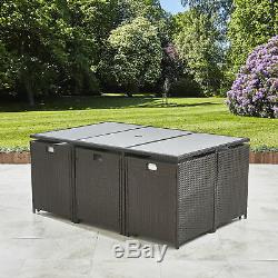 Rattan Cube Garden Furniture Patio Set