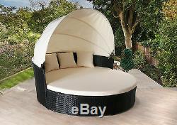 Rattan Day Bed Rattan Garden Furniture Sofa Lounger Outdoor Patio Wicker New