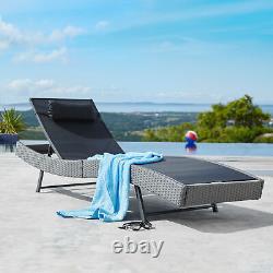 Rattan Day Bed Sun Canopy Lounger Recliner Garden Furniture Patio Terrace USED