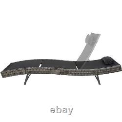 Rattan Day Bed Sun Canopy Lounger Recliner Garden Furniture Patio Terrace USED