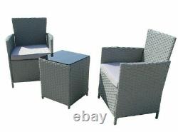 Rattan Furniture Bistro Set Garden Table Chair Patio Outdoor Bistro Set
