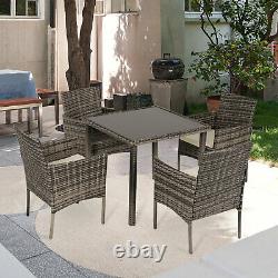 Rattan Furniture Set Garden Sofa Chairs Patio Table Stools Outdoor Conservatory