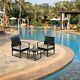 Rattan Furniture Sets 2 Seater Garden Chairs And Patio Table 3pcs Bistro Sets