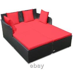 Rattan Garden 2 Seater Daybed Furniture Set with Cushions