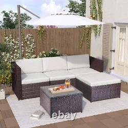Rattan Garden Corner Furniture Sofa Set Coffee Table Outdoor Conservatory Patio