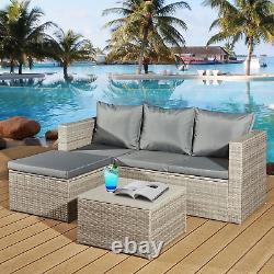 Rattan Garden Corner Sofa Outdoor Furniture Sets 36 Seater Patio Coffee Table