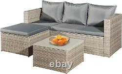 Rattan Garden Corner Sofa Outdoor Furniture Sets 36 Seater Patio Coffee Table