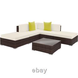 Rattan Garden Corner Sofa Set 5 seats 1 table Outdoor Lounge Furniture Wicker