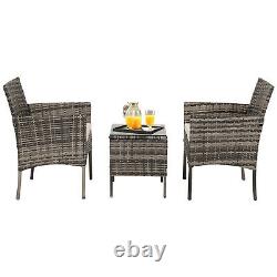 Rattan Garden Furniture 3/4/5 pcs Patio Set Table Chairs Wicker Outdoor Coffee