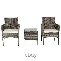 Rattan Garden Furniture 3/4/5 pcs Patio Set Table Chairs Wicker Outdoor Coffee