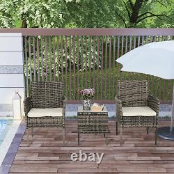 Rattan Garden Furniture 3/4/5 pcs Patio Set Table Chairs Wicker Outdoor Coffee