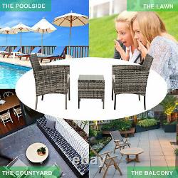 Rattan Garden Furniture 3/4/5 pcs Patio Set Table Chairs Wicker Outdoor Coffee