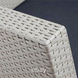 Rattan Garden Furniture 3-Seater Sofa With Cushions