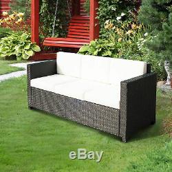 Rattan Garden Furniture 3 Seater Wicker Sofa Clearance Price Outdoor Patio