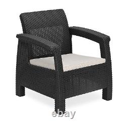 Rattan Garden Furniture 4/5 Seater Chairs Sofa Coffee Table Patio Outdoor Set