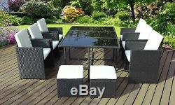 Rattan Garden Furniture 4, 9, 11 Piece Sets, Table, Chairs & Cushions Included