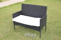 Rattan Garden Furniture 4 PC Outdoor Patio Sofa Set Wicker Conservatory Set