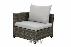 Rattan Garden Furniture 4 Seater Corner Sofa Wide Table Lounge Outdoor Patio Set