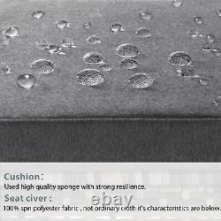 Rattan Garden Furniture 7 Seater Corner Sofa Stool Dining Table Outdoor Set Grey