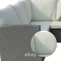 Rattan Garden Furniture 9 Seater Corner Sofa Coffee Table Patio Set SFS019