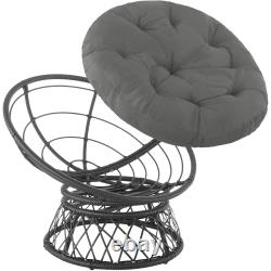 Rattan Garden Furniture Chairs Cushions Egg Wicker Outdoor Swivel Bowl Seat