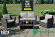 Rattan Garden Furniture Conservatory Patio Sofa Set 4 Seat Armchair Coffee Table