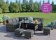 Rattan Garden Furniture Corner Set Dining Table Mix Grey 9 10 Seater Free Cover