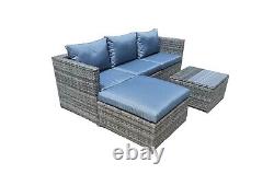 Rattan Garden Furniture Corner Set Outdoor Patio Wicker