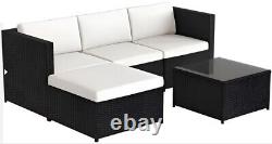 Rattan Garden Furniture Corner Sofa Set Coffee Table Outdoor Patio Conservatory