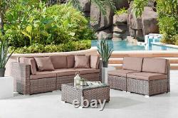 Rattan Garden Furniture Corner Sofa Set Grey Outdoor Conservatory Patio Dining