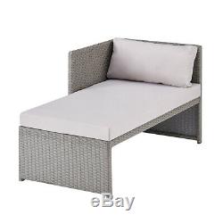 Rattan Garden Furniture Corner Sofa Set Grey or Black Patio Outdoor Lounge Set