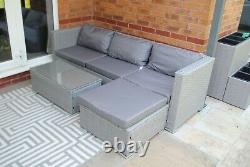 Rattan Garden Furniture Corner Sofa Set Lounger Table Patio Outdoor Conservatory