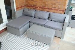 Rattan Garden Furniture Corner Sofa Set Lounger Table Patio Outdoor Conservatory