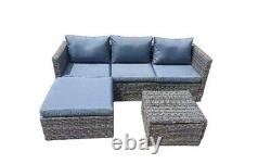 Rattan Garden Furniture Corner Sofa Set with Coffee table Outdoor Patio Wicker