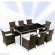 Rattan Garden Furniture Dining Table And 8 Chairs Dining Set Outdoor Patio