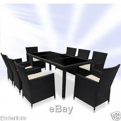 Rattan Garden Furniture Dining Table And 8 Chairs Dining Set Outdoor Patio