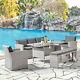 Rattan Garden Furniture Outdoor Dining Set Conservatory Patio Table Chairs Bench