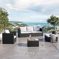 Rattan Garden Furniture Outdoor Patio Set Sofa Coffee Table Armchairs 5 Seater