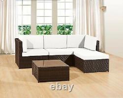 Rattan Garden Furniture Patio Corner Sofa Set Lounger Table Outdoor Conservatory