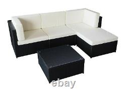 Rattan Garden Furniture Patio Corner Sofa Set Lounger Table Outdoor Conservatory