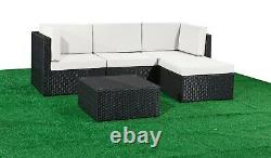 Rattan Garden Furniture Patio Corner Sofa Set Lounger Table Outdoor Conservatory