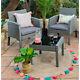 Rattan Garden Furniture Set 2 Chairs &table Armchair Bistro Outdoor Patio Set