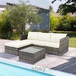 Rattan Garden Furniture Set 3 Piece Chairs Table for Patio Outdoor Conservatory