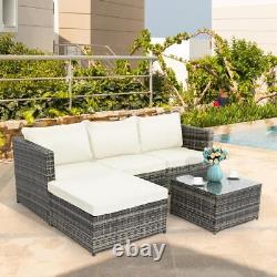 Rattan Garden Furniture Set 3 Piece Chairs Table for Patio Outdoor Conservatory
